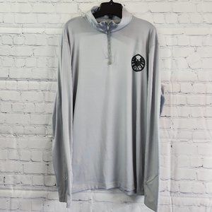 Marvel Long Sleeve Quarter Zip Men's Top Gray - Size Large